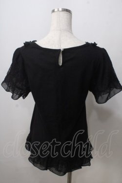 画像2: axes femme / モチーフレース使いプルオーバー M 黒 Y-25-07-01-048-AX-TO-SZ-ZY