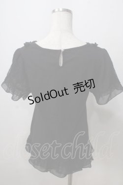 画像2: axes femme / モチーフレース使いプルオーバー M 黒 Y-25-07-01-048-AX-TO-SZ-ZT119