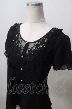 画像3: axes femme / モチーフレース使いプルオーバー M 黒 Y-25-07-01-048-AX-TO-SZ-ZY