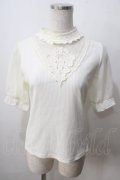 axes femme / レース切替ニット  アイボリー Y-25-07-01-050-AX-TO-SZ-ZY