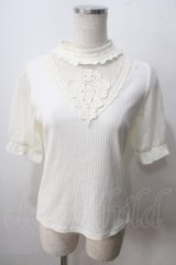 axes femme / レース切替ニット  アイボリー Y-25-07-01-050-AX-TO-SZ-ZY