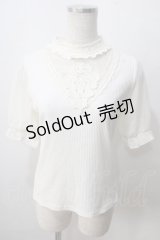 axes femme / レース切替ニット  アイボリー Y-25-07-01-050-AX-TO-SZ-ZT178