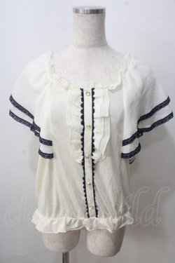 画像1: axes femme / シフォン袖トップス  生成り Y-25-07-01-051-AX-TO-SZ-ZY