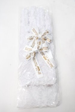 画像1: metamorphose / レース手袋・ショート(レース付)  ホワイト Y-25-07-01-010-ME-ZA-SZ-ZY