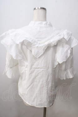 画像2: axes femme / リボンデザインコットンブラウス  白 Y-25-07-01-052-AX-BL-SZ-ZY