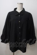 axes femme / ボリューム袖ブラウス  黒 Y-25-07-01-054-AX-BL-SZ-ZY
