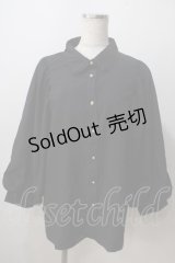 axes femme / ボリューム袖ブラウス  黒 Y-25-07-01-054-AX-BL-SZ-ZY