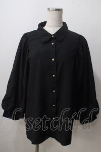 axes femme / ボリューム袖ブラウス  黒 Y-25-07-01-054-AX-BL-SZ-ZY