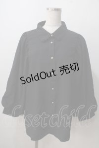 axes femme / ボリューム袖ブラウス  黒 Y-25-07-01-054-AX-BL-SZ-ZY