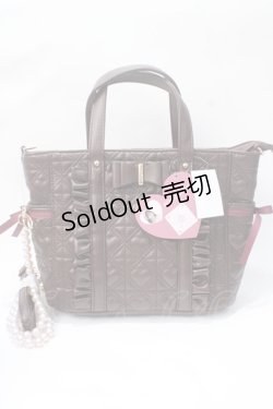 画像1: FLC / MINA*キルトリボン2WAYバッグ  中茶 Y-25-07-01-011-LO-BG-SZ-ZY
