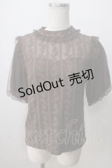 axes femme POETIQUE / ビスチェ風レース切替トップス  ブラウン Y-25-07-01-058-AX-TO-SZ-ZY