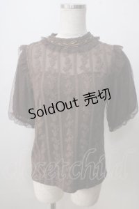 axes femme POETIQUE / ビスチェ風レース切替トップス  ブラウン Y-25-07-01-058-AX-TO-SZ-ZY