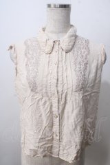 axes femme / スカラップ刺繍入りノースリーブブラウス M 生成り Y-25-07-01-062-AX-BL-SZ-ZY