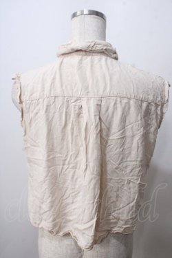 画像2: axes femme / スカラップ刺繍入りノースリーブブラウス M 生成り Y-25-07-01-062-AX-BL-SZ-ZY