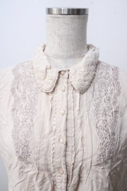 画像3: axes femme / スカラップ刺繍入りノースリーブブラウス M 生成り Y-25-07-01-062-AX-BL-SZ-ZY