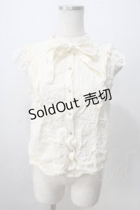 axes femme / ジャガードノースリーブブラウス M 生成り Y-25-07-01-063-AX-BL-SZ-ZY