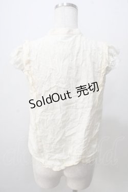 画像2: axes femme / ジャガードノースリーブブラウス M 生成り Y-25-07-01-063-AX-BL-SZ-ZY