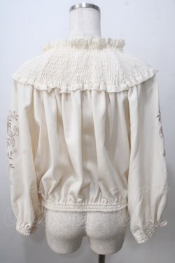 画像2: axes femme NOSTALGIE / 袖刺繍入りブラウス  生成 Y-25-07-01-064-AX-BL-SZ-ZY