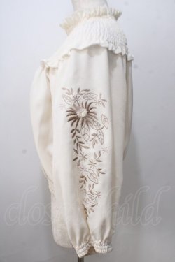 画像3: axes femme NOSTALGIE / 袖刺繍入りブラウス  生成 Y-25-07-01-064-AX-BL-SZ-ZY