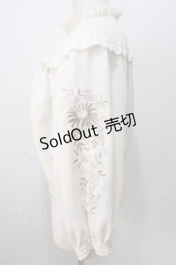 画像3: axes femme NOSTALGIE / 袖刺繍入りブラウス  生成 Y-25-07-01-064-AX-BL-SZ-ZI