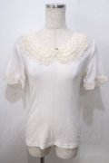 axes femme / レース襟半袖インナープルオーバー M 生成り Y-25-07-01-065-AX-TO-SZ-ZY