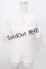 axes femme / レース襟半袖インナープルオーバー M 生成り Y-25-07-01-065-AX-TO-SZ-ZY