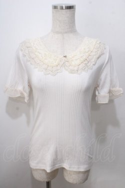 画像1: axes femme / レース襟半袖インナープルオーバー M 生成り Y-25-07-01-065-AX-TO-SZ-ZY