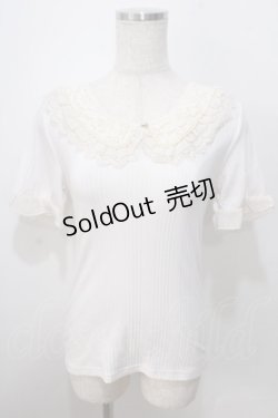 画像1: axes femme / レース襟半袖インナープルオーバー M 生成り Y-25-07-01-065-AX-TO-SZ-ZY