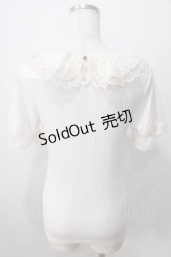 画像2: axes femme / レース襟半袖インナープルオーバー M 生成り Y-25-07-01-065-AX-TO-SZ-ZY