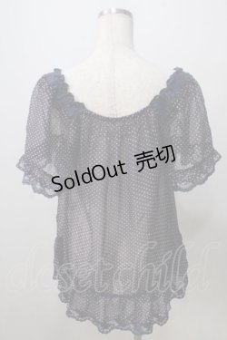 画像2: axes femme / ドットシフォンオフショルトップス M パープル×紺 Y-25-07-01-068-AX-TO-SZ-ZY