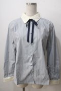 F i.n.t / タイ付きマルチストライプクレリックシャツ F グレー×ネイビー Y-25-07-01-070-CA-BL-SZ-ZY