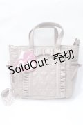 FLC / MINA*キルトリボン2WAYバッグ  淡薄橙 Y-25-07-01-012-LO-BG-SZ-ZY