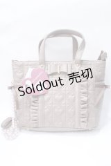 FLC / MINA*キルトリボン2WAYバッグ  淡薄橙 Y-25-07-01-012-LO-BG-SZ-ZY