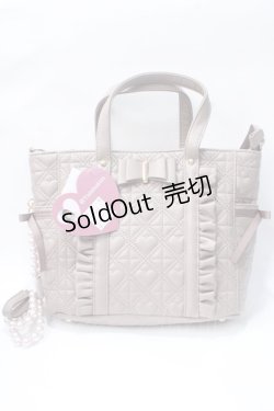 画像1: FLC / MINA*キルトリボン2WAYバッグ  淡薄橙 Y-25-07-01-012-LO-BG-SZ-ZY