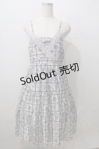 axes femme / 香水瓶柄キャミワンピース M 白 Y-25-07-01-080-AX-OP-SZ-ZY