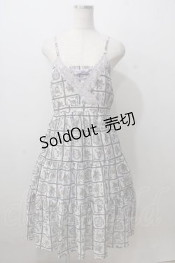 画像1: axes femme / 香水瓶柄キャミワンピース M 白 Y-25-07-01-080-AX-OP-SZ-ZY