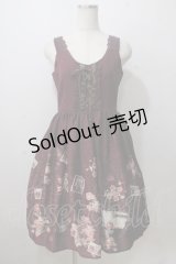 axes femme / 地図柄ワンピース  ワイン Y-25-07-01-081-AX-OP-SZ-ZY