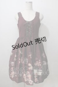 axes femme / 地図柄ワンピース  ワイン Y-25-07-01-081-AX-OP-SZ-ZY