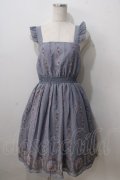 axes femme POETIQUE / うさぎ柄シフォンワンピース M ブルー Y-25-07-01-085-AX-OP-SZ-ZY
