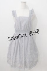 axes femme POETIQUE / うさぎ柄シフォンワンピース M ブルー Y-25-07-01-085-AX-OP-SZ-ZY