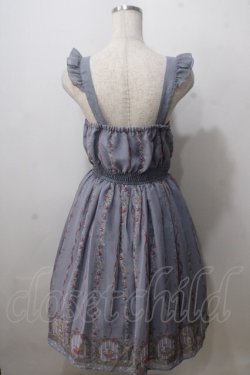 画像2: axes femme POETIQUE / うさぎ柄シフォンワンピース M ブルー Y-25-07-01-085-AX-OP-SZ-ZY