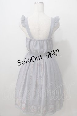 画像2: axes femme POETIQUE / うさぎ柄シフォンワンピース M ブルー Y-25-07-01-085-AX-OP-SZ-ZY