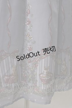 画像3: axes femme POETIQUE / うさぎ柄シフォンワンピース M ブルー Y-25-07-01-085-AX-OP-SZ-ZY