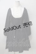 axes femme POETIQUE / エトワール刺繍ストライプワンピース  紺 Y-25-07-01-089-AX-OP-SZ-ZY