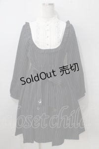 axes femme POETIQUE / エトワール刺繍ストライプワンピース  紺 Y-25-07-01-089-AX-OP-SZ-ZY