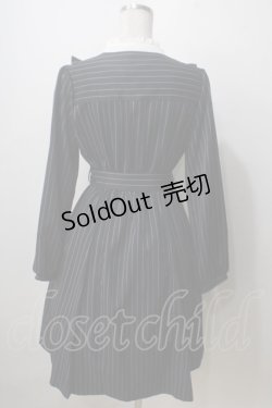 画像2: axes femme POETIQUE / エトワール刺繍ストライプワンピース  紺 Y-25-07-01-089-AX-OP-SZ-ZY