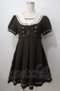 Innocent World / 半袖衿刺繍セーラーワンピース M ブラウン Y-25-07-01-102-IW-OP-SZ-ZY