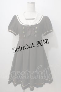 Innocent World / 半袖衿刺繍セーラーワンピース M ブラウン Y-25-07-01-102-IW-OP-SZ-ZY