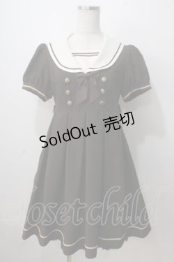 画像1: Innocent World / 半袖衿刺繍セーラーワンピース M ブラウン Y-25-07-01-102-IW-OP-SZ-ZY