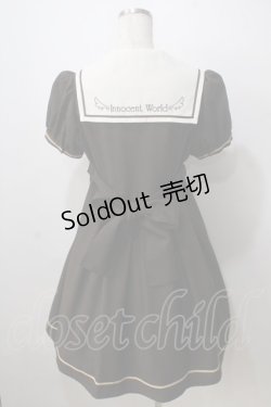 画像2: Innocent World / 半袖衿刺繍セーラーワンピース M ブラウン Y-25-07-01-102-IW-OP-SZ-ZY